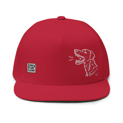 Stylish Dog Lover Flat Bill Cap style 1, Embroidered Hat for Pet Lovers, Dog Mom/Dad Gift, Casual Attire Accessory, Unique Cap for Everyday Wear