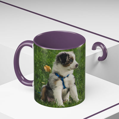 Dog Print Accent Coffee Mug - Dog Lover Gift, Cute Pet Mug, Animal Print Cup, Coffee Tea Mug, Unique Dog Themed Gift