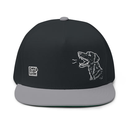 Stylish Dog Lover Flat Bill Cap style 1, Embroidered Hat for Pet Lovers, Dog Mom/Dad Gift, Casual Attire Accessory, Unique Cap for Everyday Wear