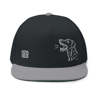 Stylish Dog Lover Flat Bill Cap style 1, Embroidered Hat for Pet Lovers, Dog Mom/Dad Gift, Casual Attire Accessory, Unique Cap for Everyday Wear