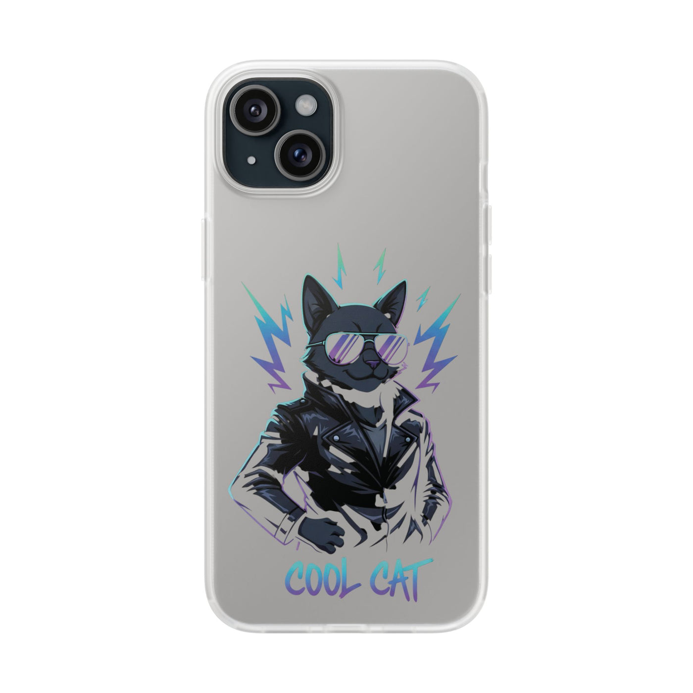 Cool Cat Anime style Flexi Case for Cat Lovers