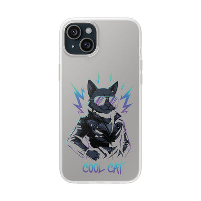 Cool Cat Anime style Flexi Case for Cat Lovers