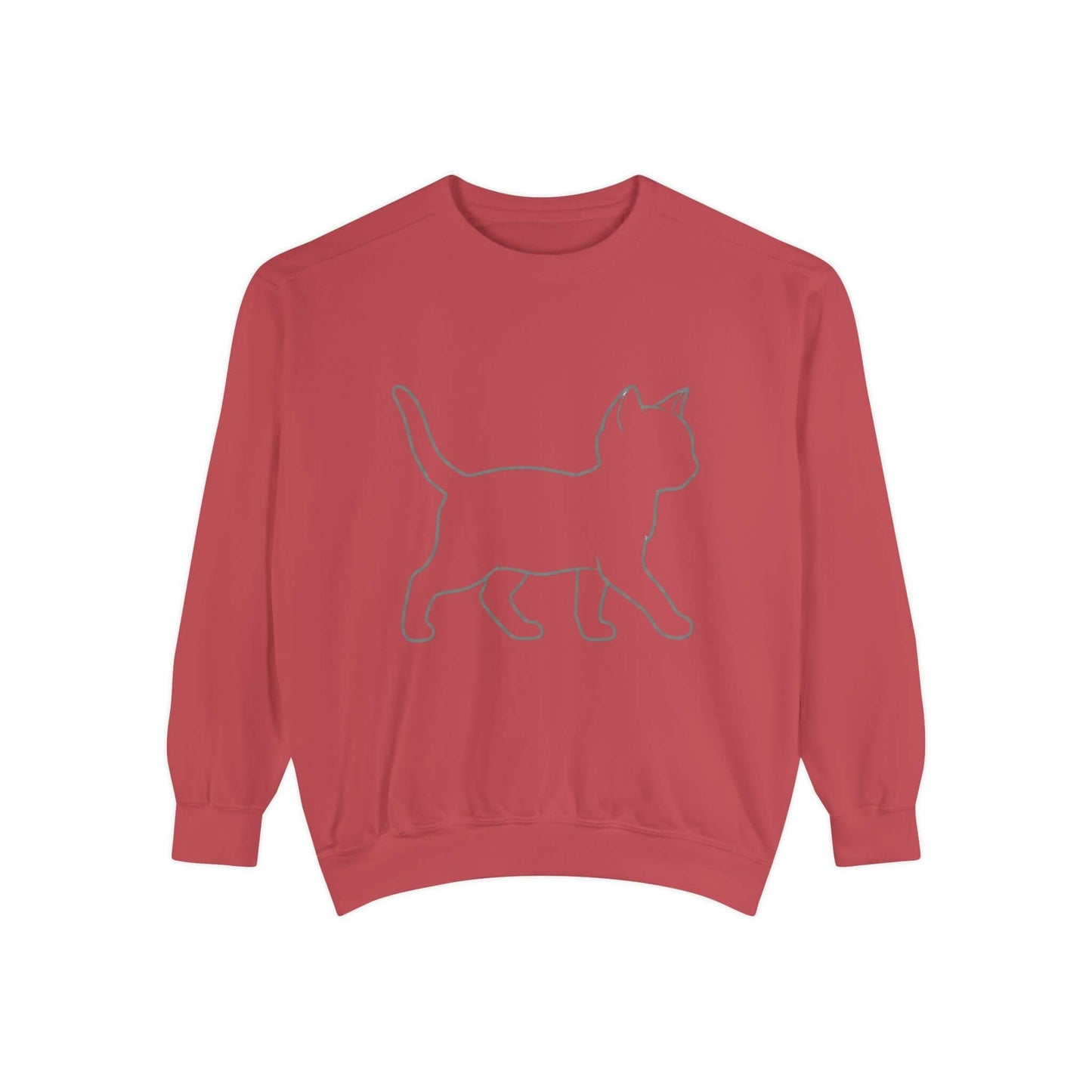 Walking Cat Shadow Cozy Graphic Unisex Crewneck Sweatshirt style 2
