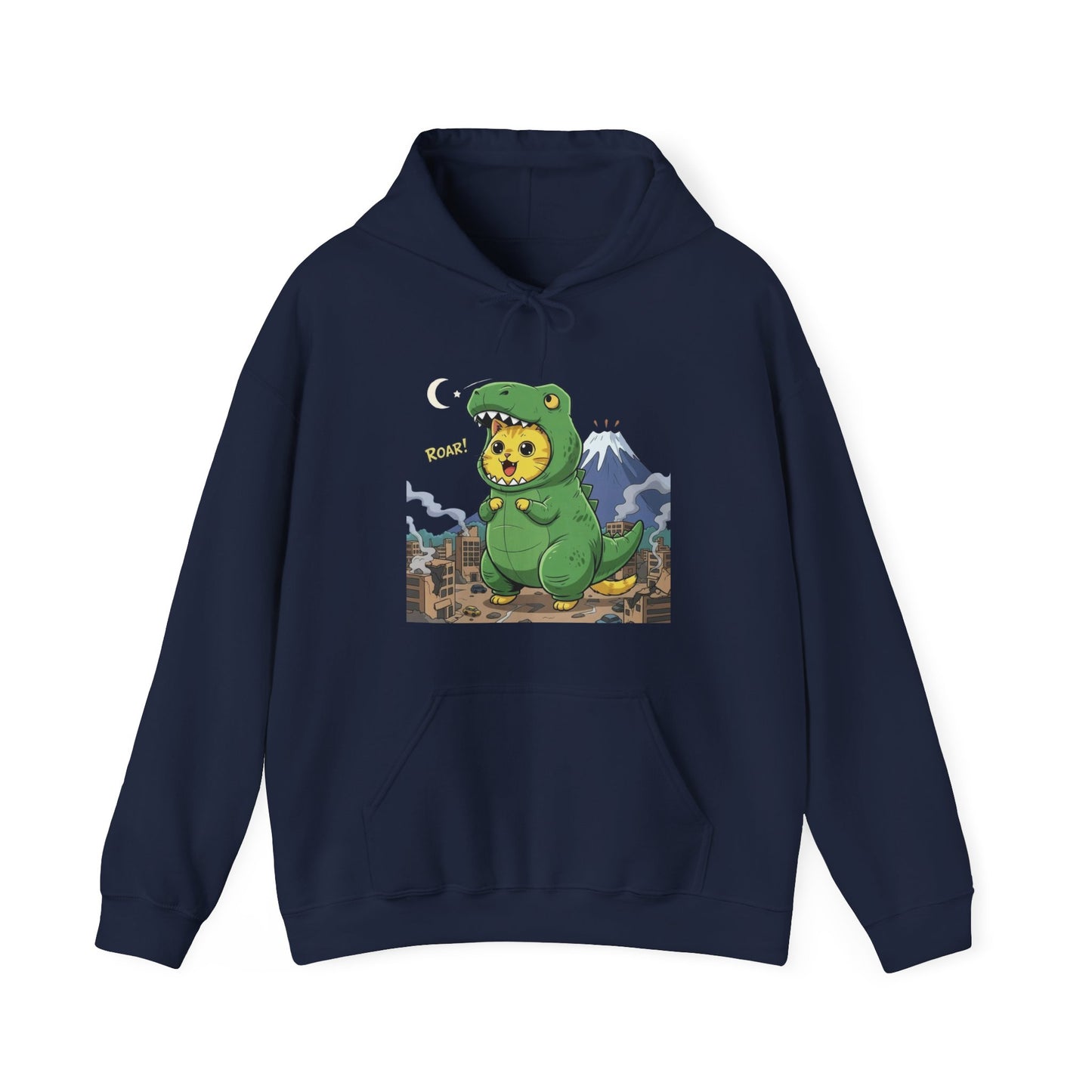 Cat cosplay Godzilla Funny Design Unisex Hoodie style 1