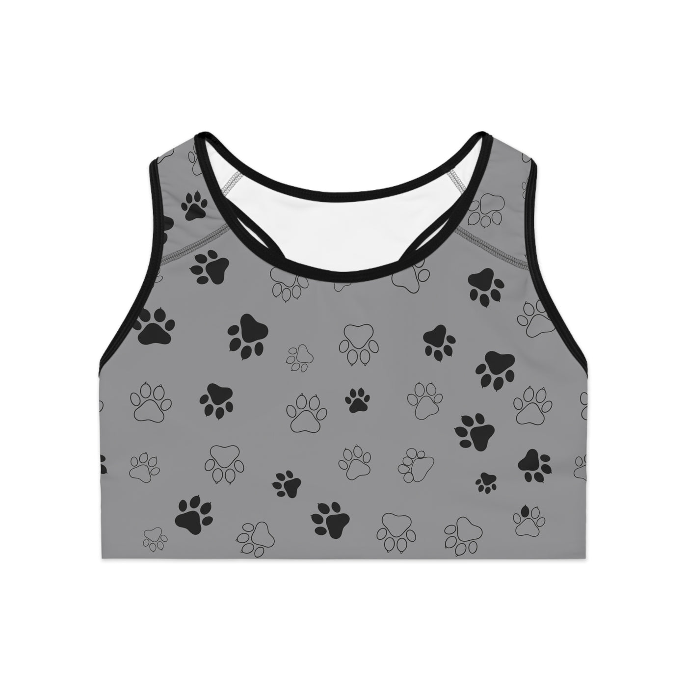 Dog Paw Print style 1 Sports Bra, Activewear for Dog Lovers, Workout Top, Fitness Apparel, Pet Lover Gift