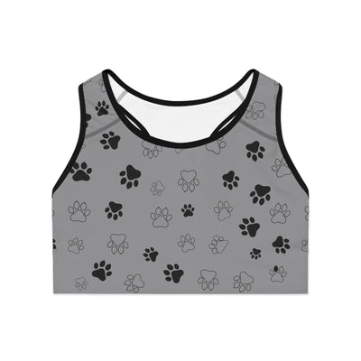 Dog Paw Print style 1 Sports Bra, Activewear for Dog Lovers, Workout Top, Fitness Apparel, Pet Lover Gift