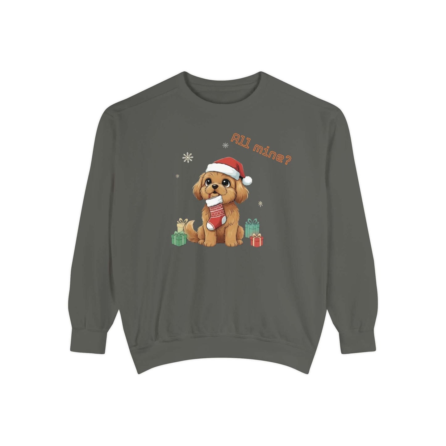 Puppy wait for Christmas presents Unisex Crewneck Sweatshirt style 8