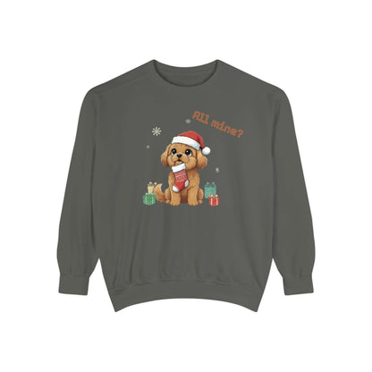 Puppy wait for Christmas presents Unisex Crewneck Sweatshirt style 8