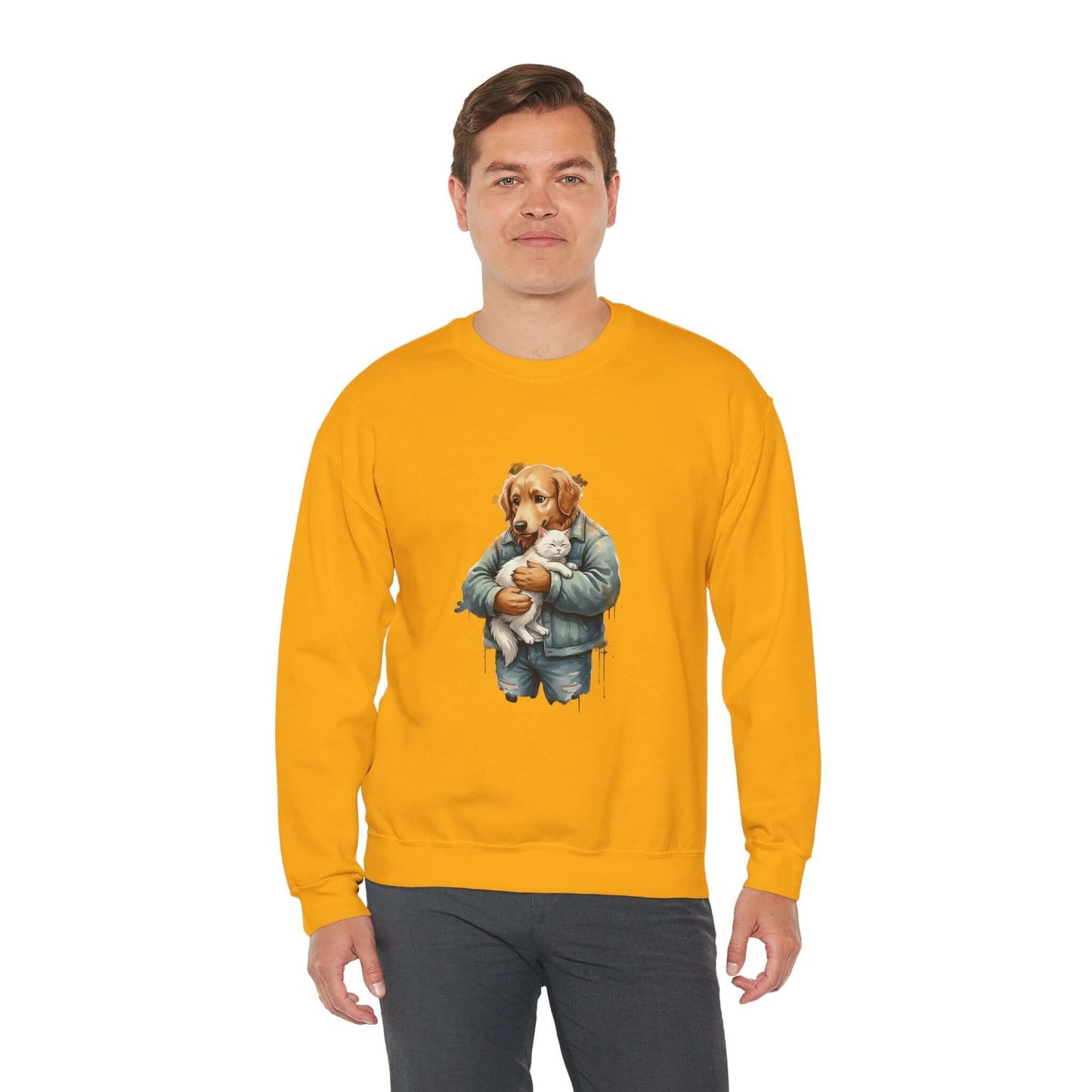 Watercolor Dog painting Unisex Crewneck Sweatshirt style 6