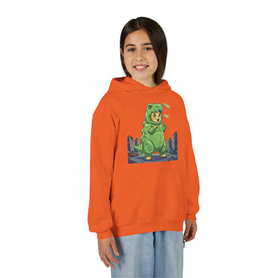 Cat cosplay Godzilla style 2 Unisex Kids Hoodie - Fun & Cozy Heavy Blend Sweatshirt with Cute Design