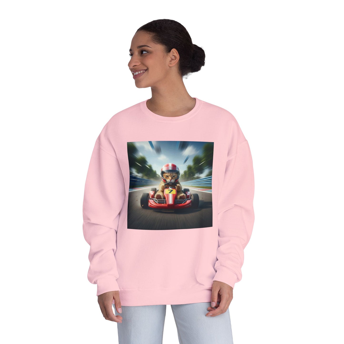 Go Kart Cat Unisex NuBlend Crewneck Sweatshirt style 3