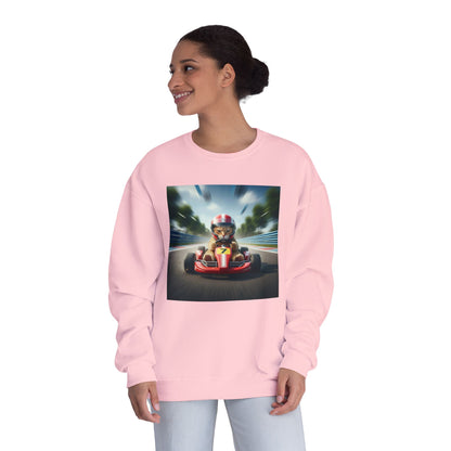 Go Kart Cat Unisex NuBlend Crewneck Sweatshirt style 3