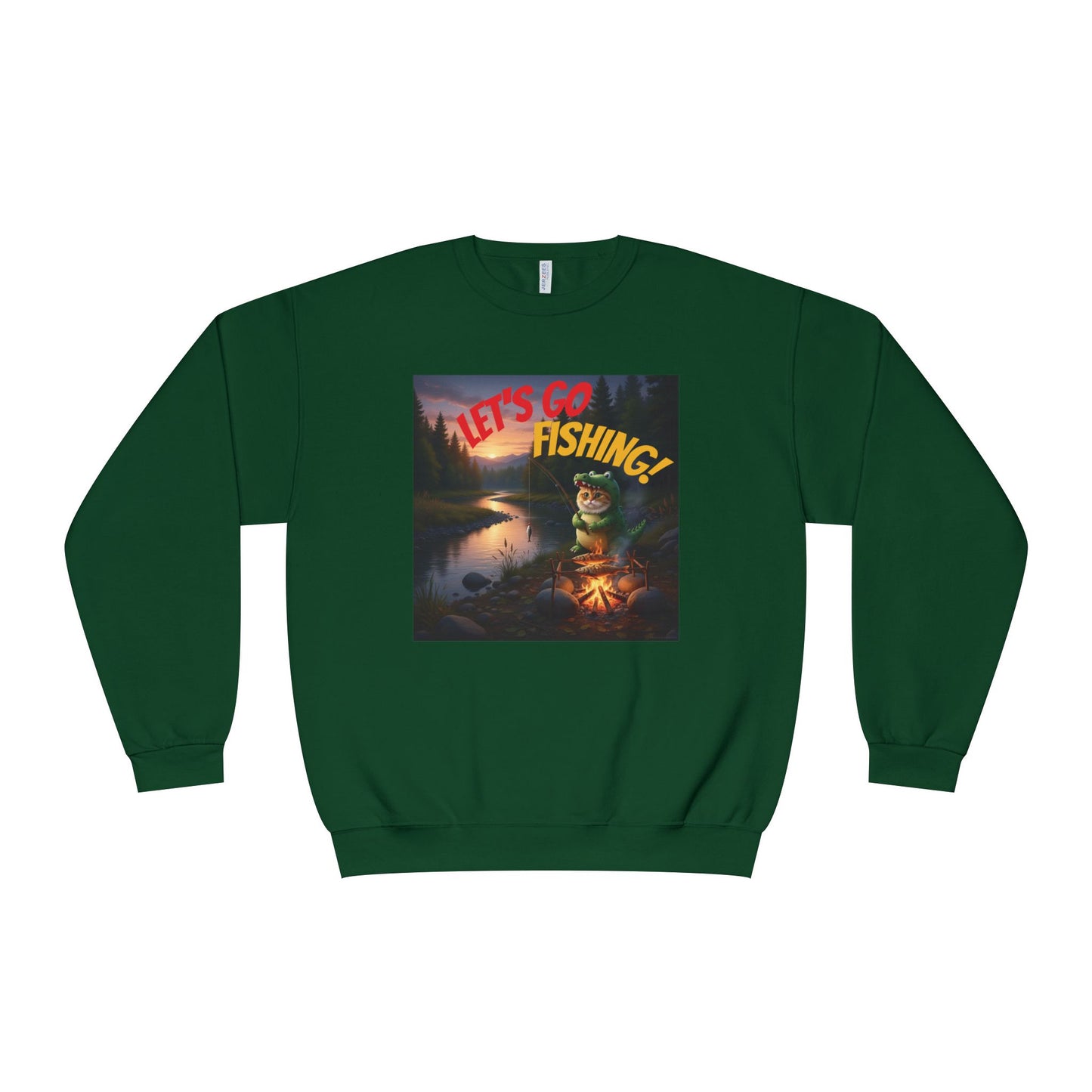 Crocodile Cat Fishing Unisex NuBlend Sweatshirt style 1