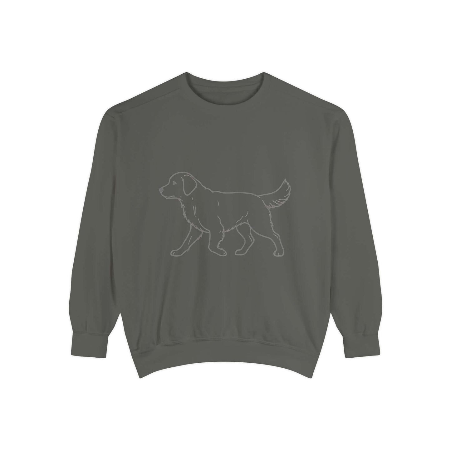 Walking Dog Shadow Cozy Graphic Unisex Crewneck Sweatshirt style 1