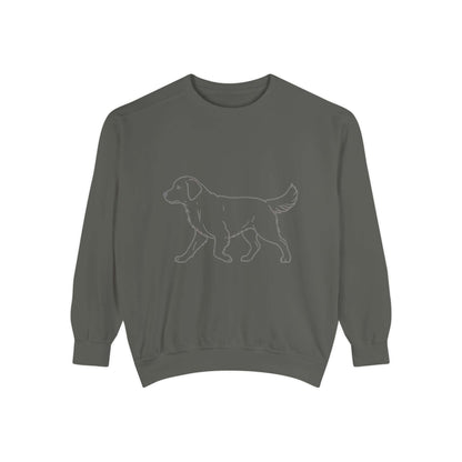 Walking Dog Shadow Cozy Graphic Unisex Crewneck Sweatshirt style 1