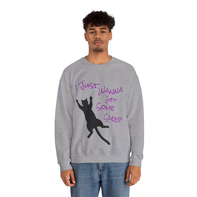 I Just Wanna Get Some Sleep Cat Graphic Unisex Crewneck Sweatshirt