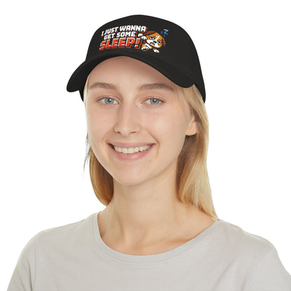I Just Wanna Get Some Sleep Pixel Dog Low Profile Cap Hat