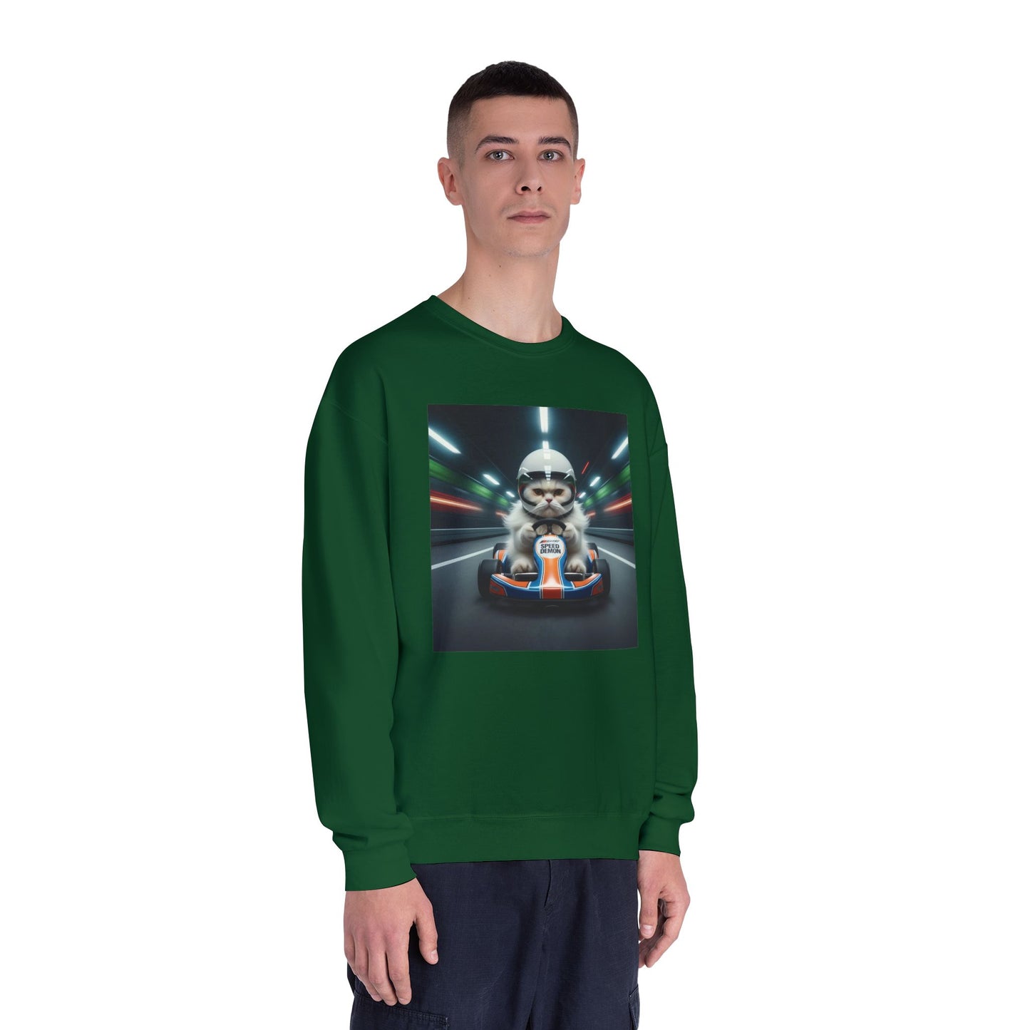 Go Kart Cat Unisex NuBlend Crewneck Sweatshirt style 2