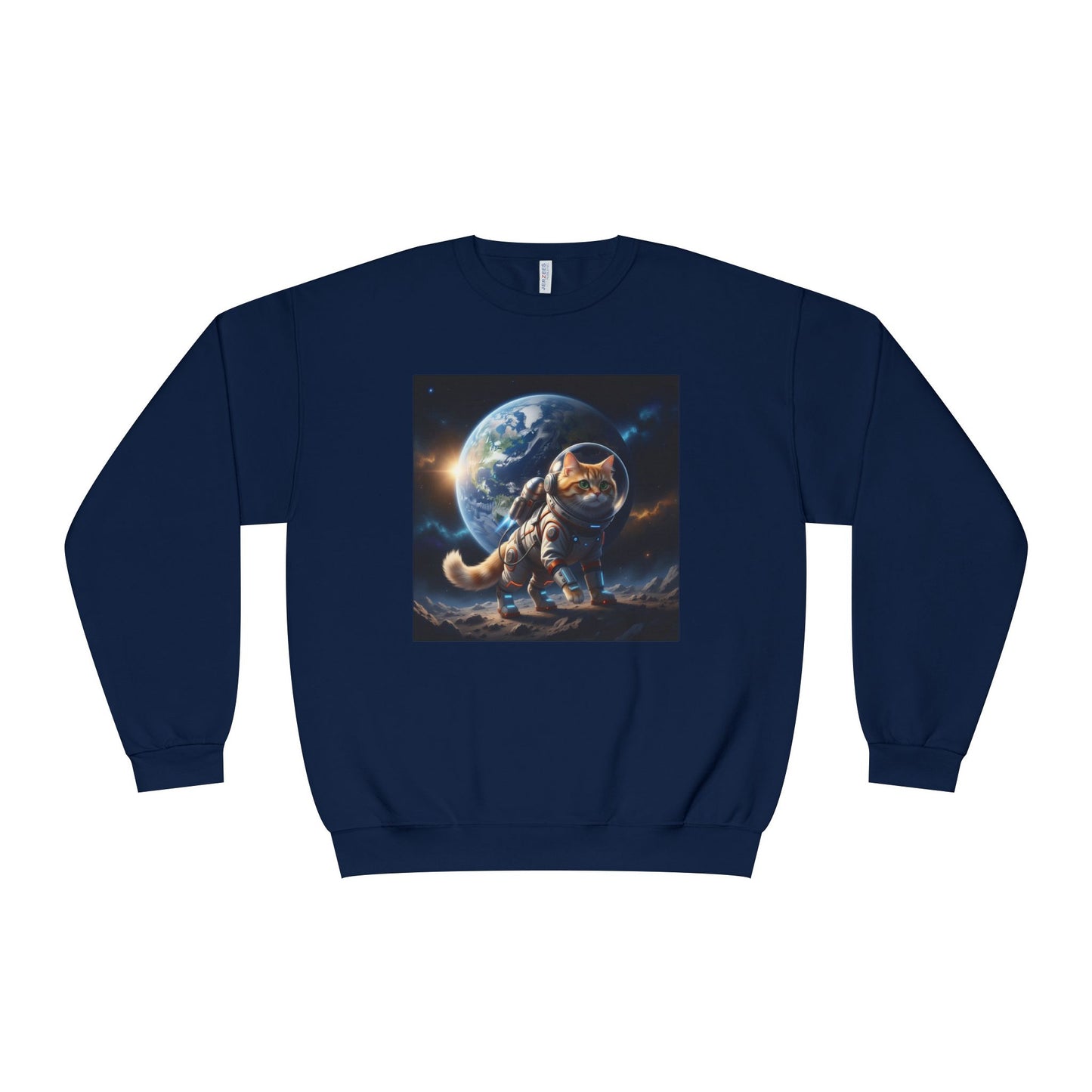 Space Cat Unisex NuBlend Crewneck Sweatshirt style 1