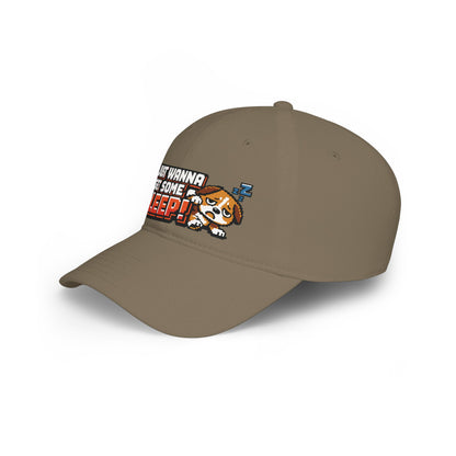 I Just Wanna Get Some Sleep Pixel Dog Low Profile Cap Hat