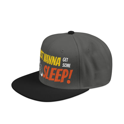 I just wanna get some sleep Embroidered Cute Cat Snapback Hat