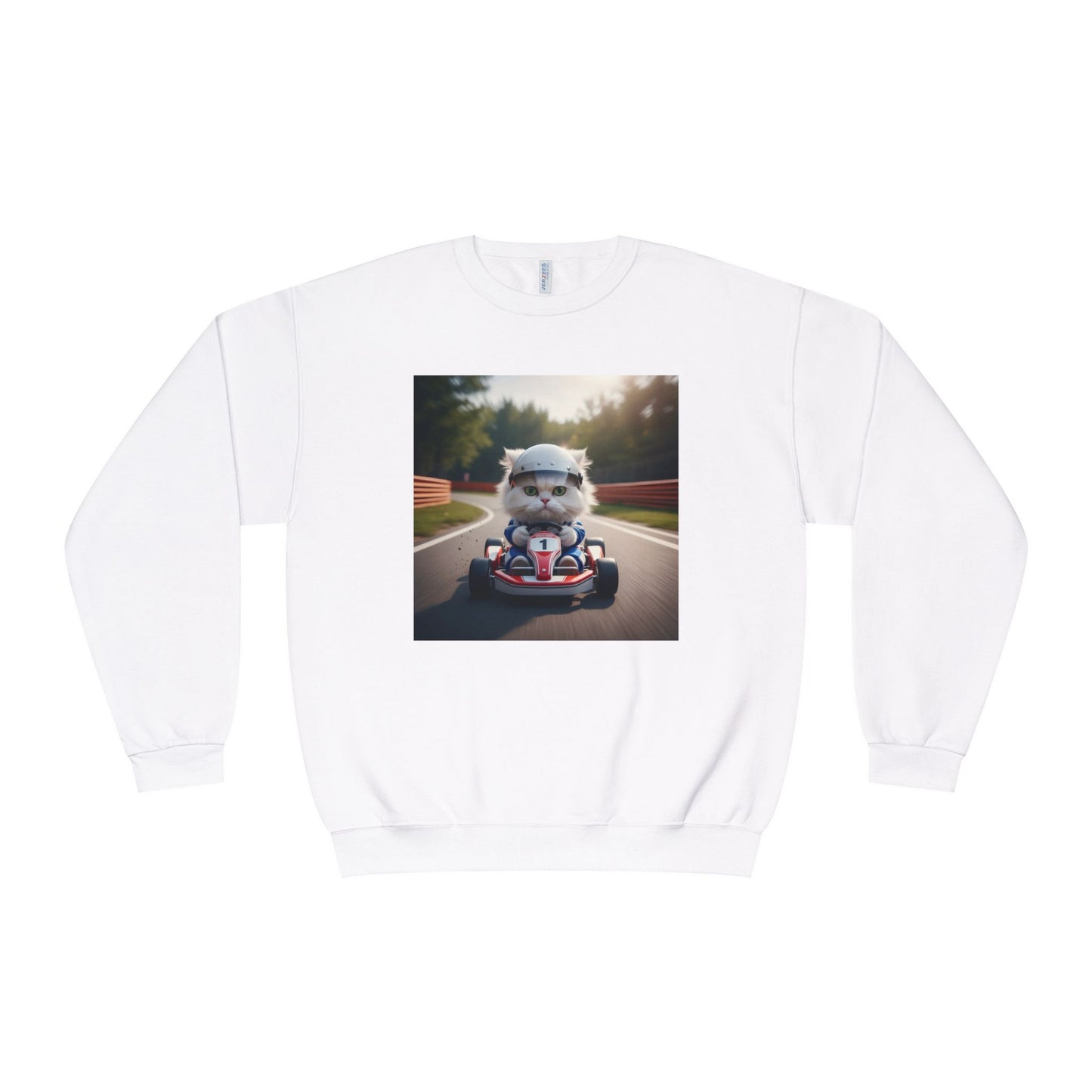 Go Kart Cat Unisex NuBlend Crewneck Sweatshirt style 1
