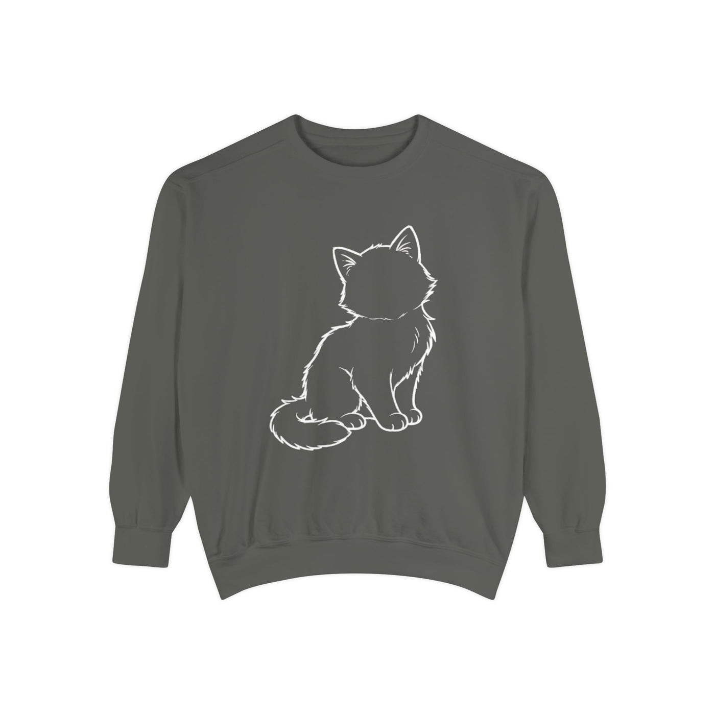 Sitting Cat Shadow style 1 Cozy Graphic Unisex Crewneck Sweatshirt