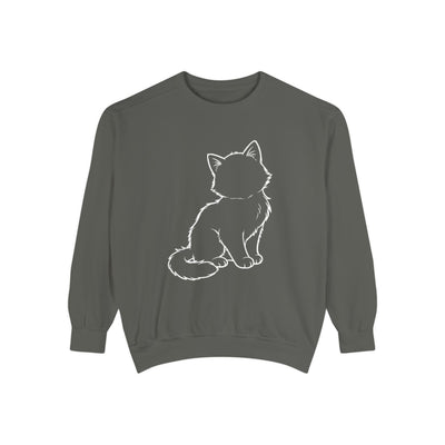 Sitting Cat Shadow style 1 Cozy Graphic Unisex Crewneck Sweatshirt