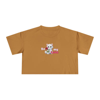Cute Graphic Crop Tee - 'Be my Love', Women's Fashion, Gift for Animal Lovers, Casual Outfit, Summer Style, Funny Shirt