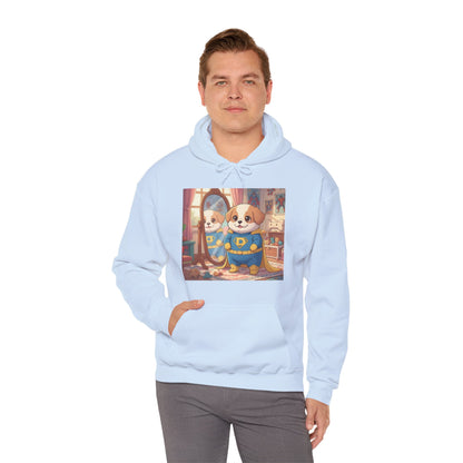 Dog cosplay Superman Funny Design Unisex Hoodie style 2
