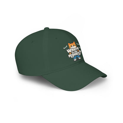 Where is my money Cute Cat Low Profile Cap Hat