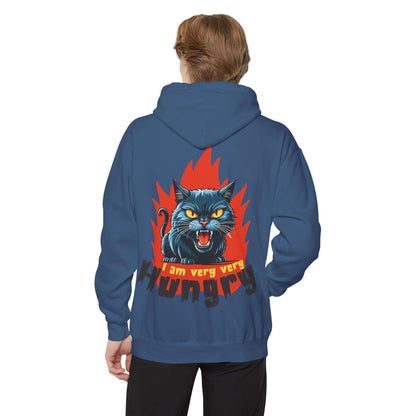 I am very very Hungry - Cartoon Cat Unisex Pullover Hoodie