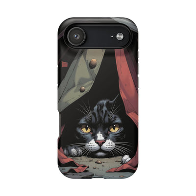 Cute Cats Magnetic Phone Case comic style 5, Cat Lover Gift, Impact-Resistant iPhone Case, Funny Pet Accessory, Unique Animal Design