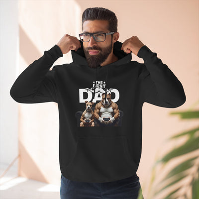 "The Best Dad" Bulldog Father & Puppy Graphic Hoodie