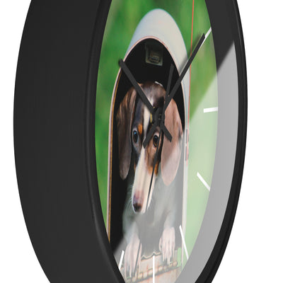 Dog in Post Box Wall Clock
