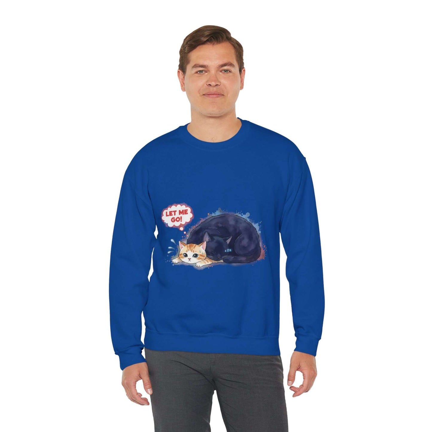 Watercolor Cat painting Unisex Crewneck Sweatshirt style 1