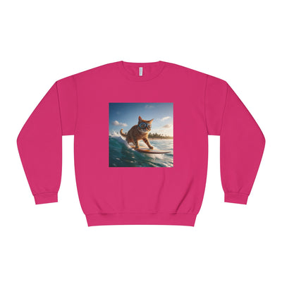 Surfing Cat style 1 Unisex NuBlend® Crewneck Sweatshirt