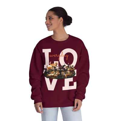 Love Everyday Cats & Dogs Unisex NuBlend® Crewneck Sweatshirt