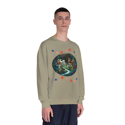 Cats & Dogs Happy Garden Unisex NuBlend Crewneck Sweatshirt style 1