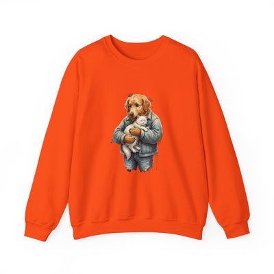 Watercolor painting style 12 Men & Women Cute Cat Pile Crewneck Sweatshirt