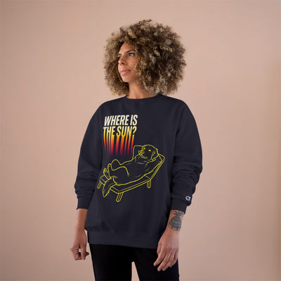 Where is the Sun? Dog Graphic Champion Unisex Crewneck Sweatshirt