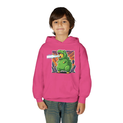 Cat cosplay Godzilla style 3 Unisex Kids Hoodie - Fun & Cozy Heavy Blend Sweatshirt with Cute Design