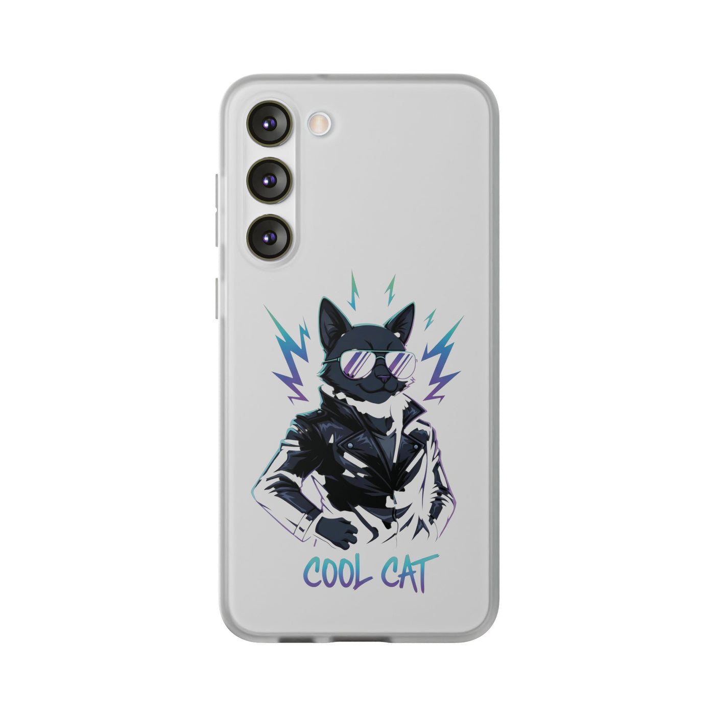 Cool Cat Anime style Flexi Case for Cat Lovers