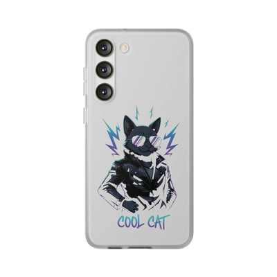 Cool Cat Anime style Flexi Case for Cat Lovers