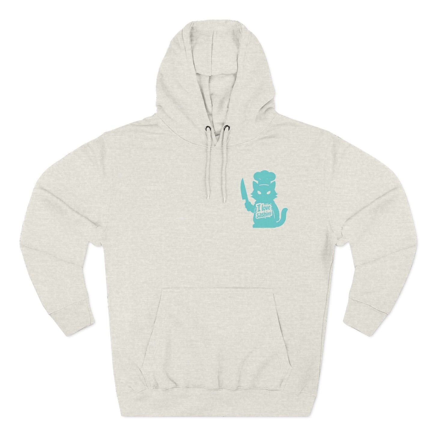 Cat Love Sashimi Graphic Unisex Fleece Hoodie