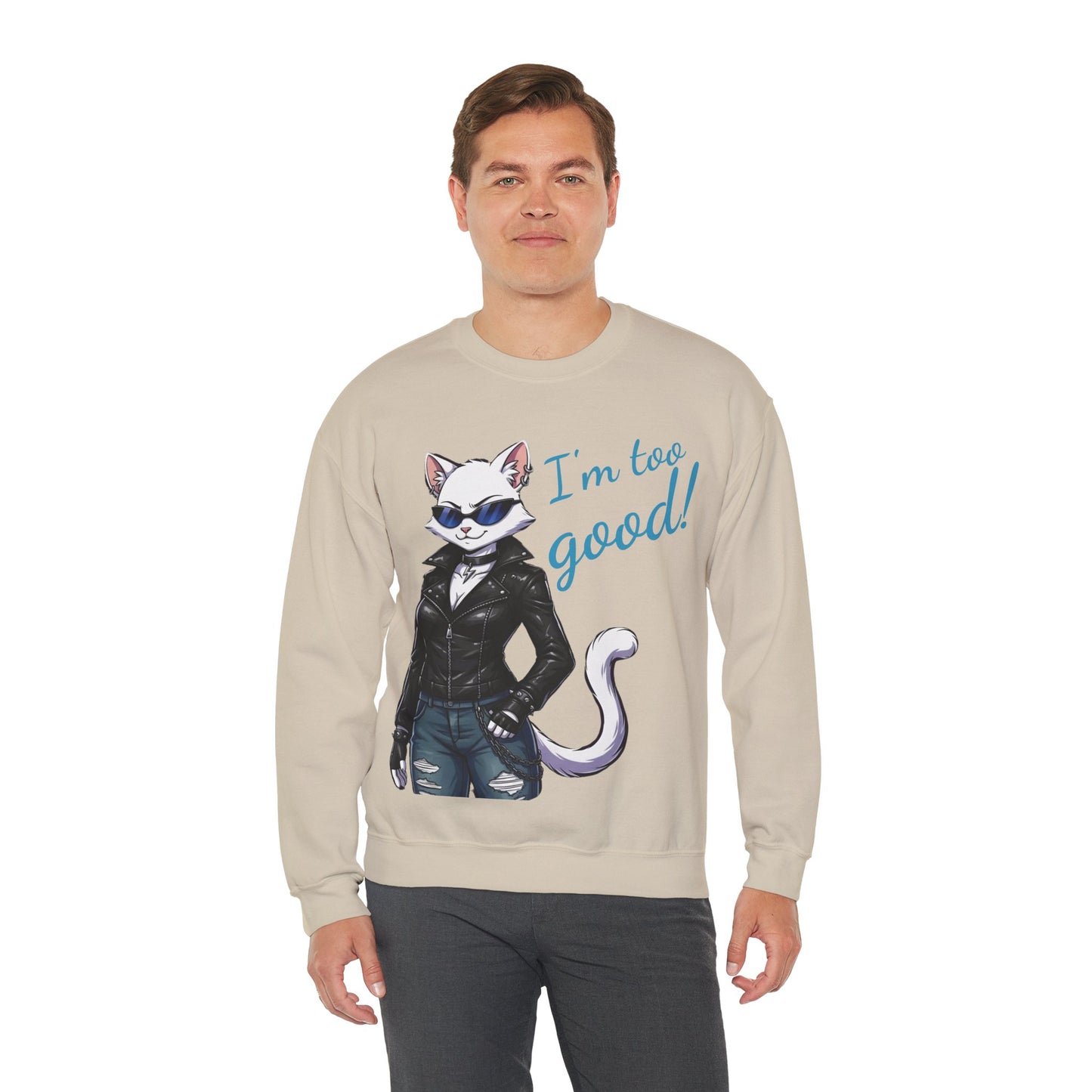 Cool Cat Unisex Heavy Blend Crewneck Sweatshirt style 3