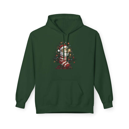 Kitten hiding in Christmas stocking Unisex Fleece Hoodie style 3