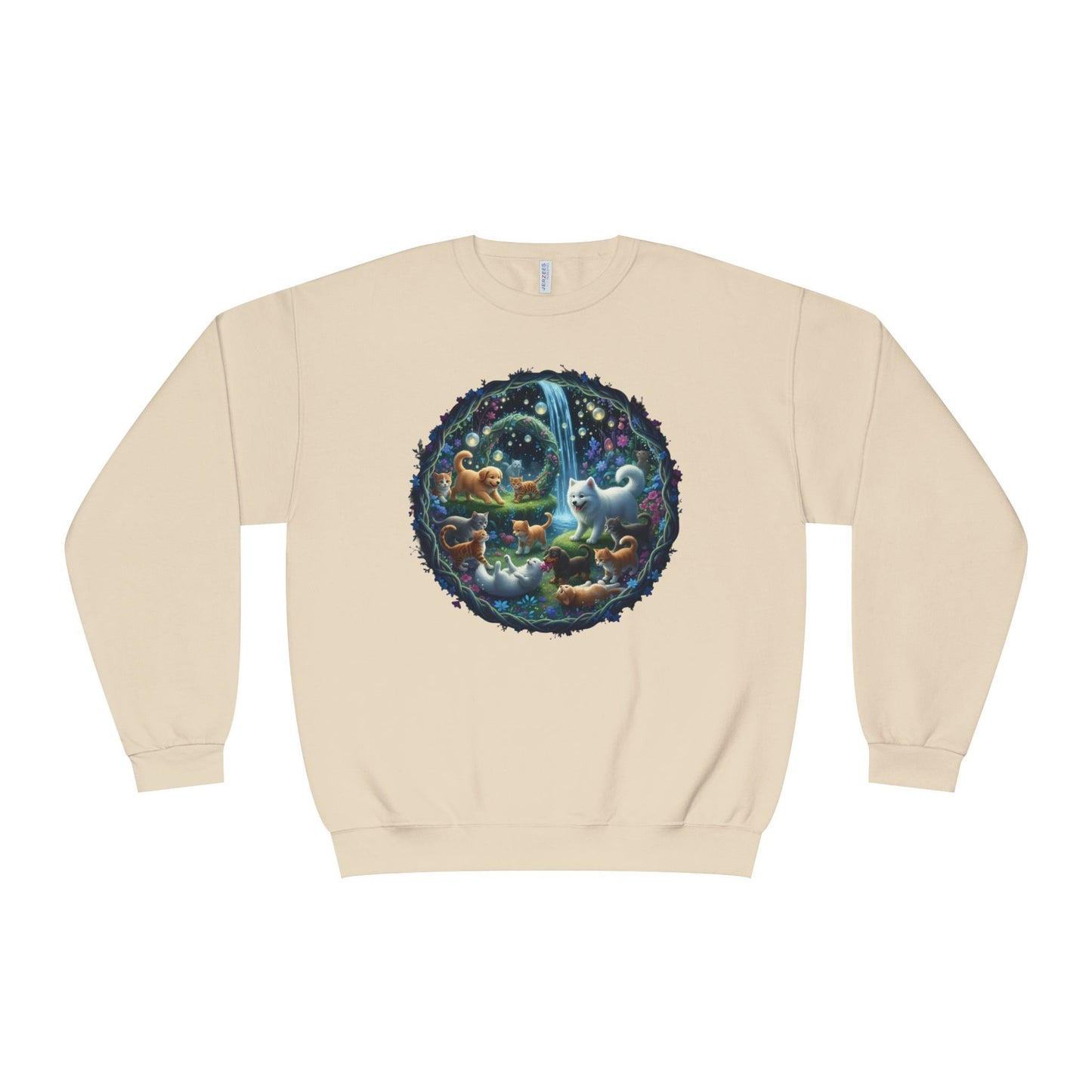 Cats & Dogs Happy Garden Unisex NuBlend Crewneck Sweatshirt style2