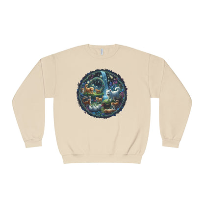 Cats & Dogs Happy Garden Unisex NuBlend Crewneck Sweatshirt style2