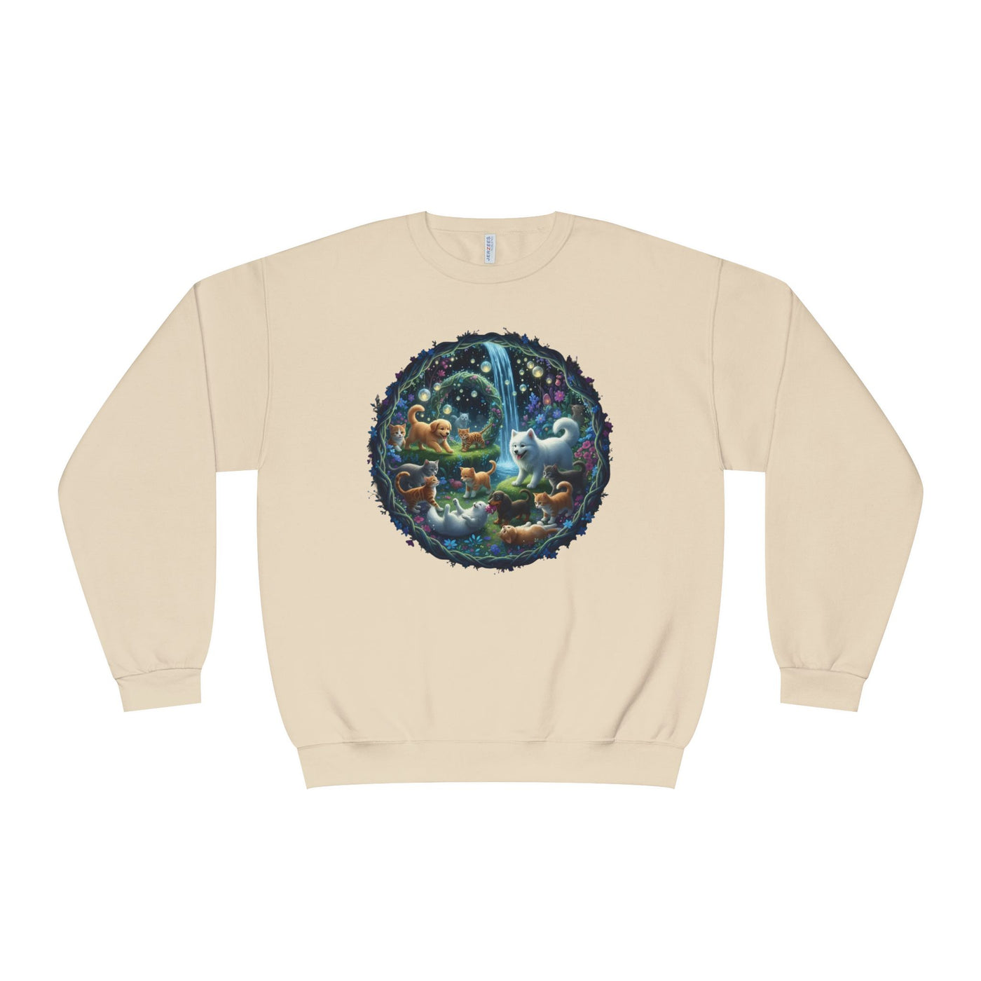 Cats & Dogs Happy Garden Unisex NuBlend® Crewneck Sweatshirt